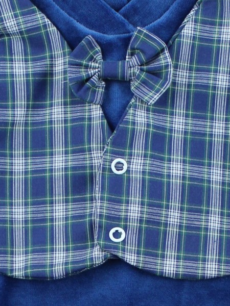 tutina ciniglia gilet e papillon tessuto  2