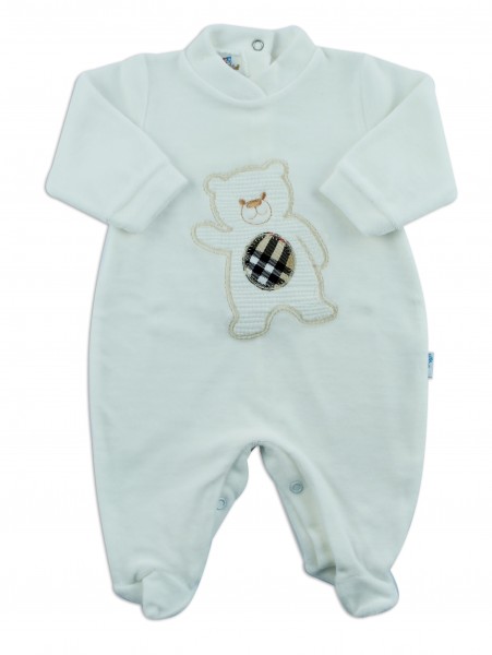 tutina ciniglia orsetto hello  Bianco panna Taglia 0-1 mese