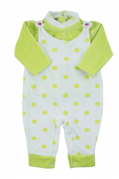 Tutina con salopette a pois 2