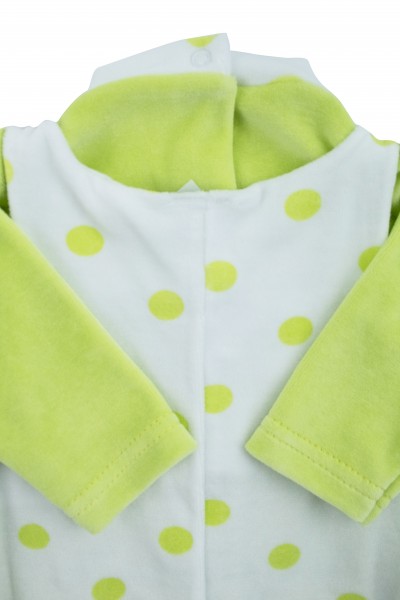 Tutina con salopette a pois 3