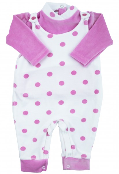 Tutina con salopette a pois 2