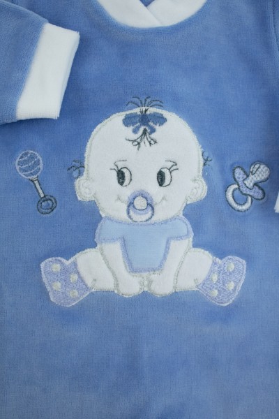 tutina neonato ciniglia bimbo sonaglio e ciuccio 2