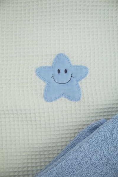 coordinato bagnetto neonato 3 pz. in cotone 2