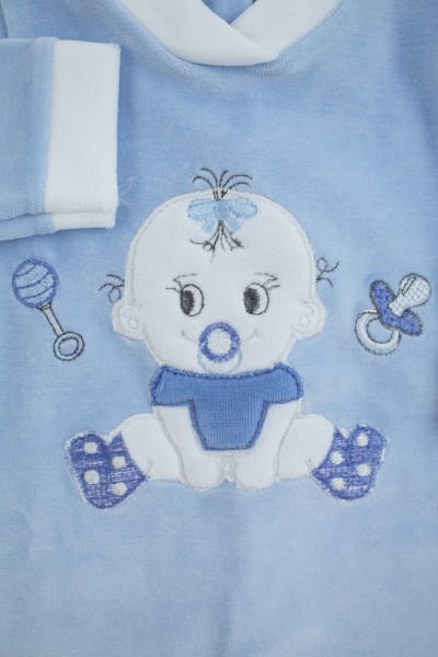 tutina neonato ciniglia bimbo sonaglio e ciuccio 2