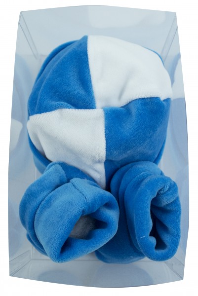 cappellino neonato, scarpine neonato in ciniglia foderato 2