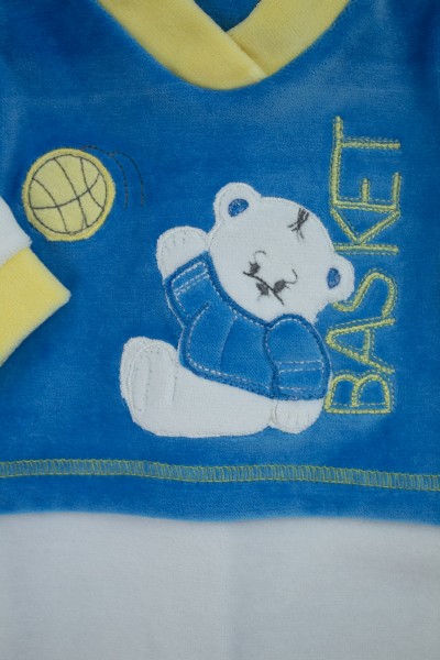 tutina neonato ciniglia orsetto che gioca a basket  2