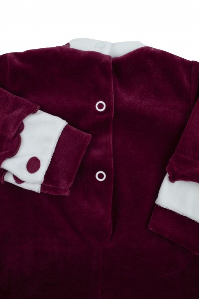 tutina neonato ciniglia orsacchiotta farfalline pois  3