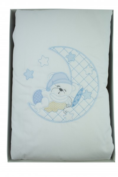 copertina culla o carrozzina orsacchiotto e luna 3