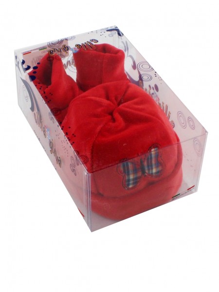 cappello e scarpine ciniglia farfalla  2