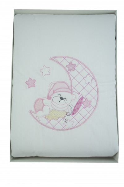 copertina culla o carrozzina orsacchiotto e luna 3