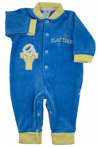 Tutina neonato senza piedi con bottoncini a pressione sul davanti  Blu Royal Taglia 0-1 mese