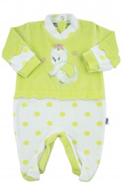 tutina neonato ciniglia orsacchiotta farfalline pois