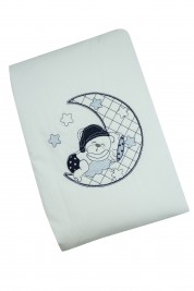 copertina culla o carrozzina orsacchiotto e luna