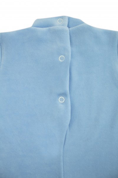 tutina neonato monocolore ciniglia con riga centrale 2