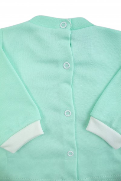 completino bevo il latte interlock con scritta e orsetti ricamati 3