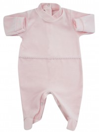 tutina neonato monocolore ciniglia con riga centrale