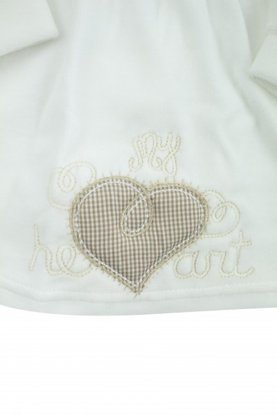 completino neonata ciniglia vestina my heart 2