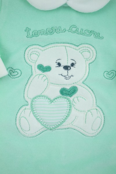 tutina neonato ciniglia orsetto teneri cuori 2