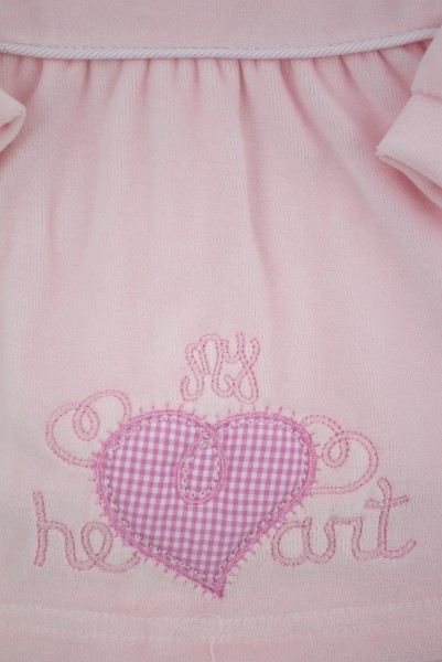 completino neonata ciniglia vestina my heart 2