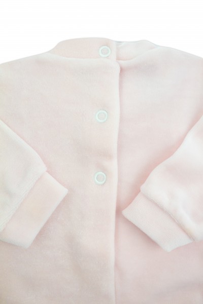 tutina per neonata in ciniglia con strass  3