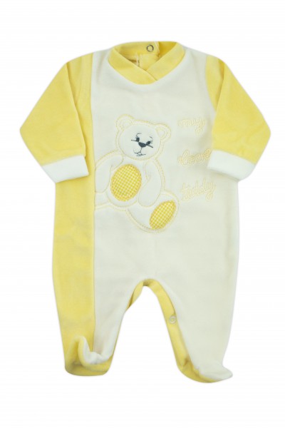 tutina neonato ciniglia my love teddy Giallo Taglia 1-3 mesi