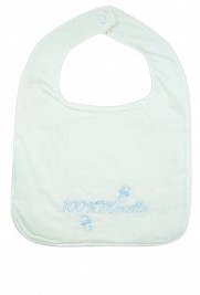 bavaglino per neonato in cotone bianco