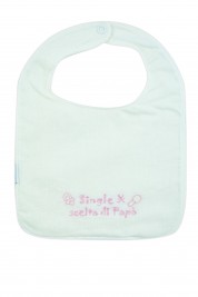 bavaglino per neonato in cotone bianco