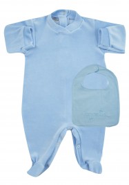 coordinato neonato monocolore celeste