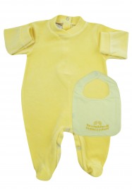 coordinato neonato monocolore giallo