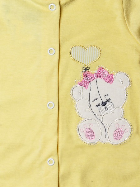 Tutina neonata orsetta palloncino cuore 100% cotone 2