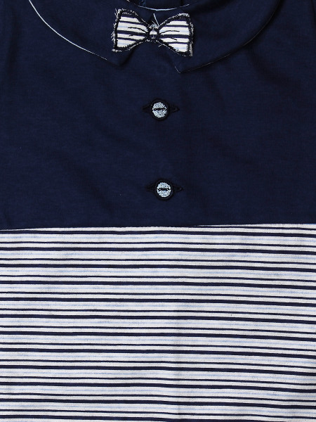 Tutina neonato 100% cotone, papillon con bottoncini  2