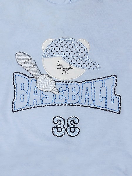 Completino neonato baseball, 100% cotone, con rombi 2