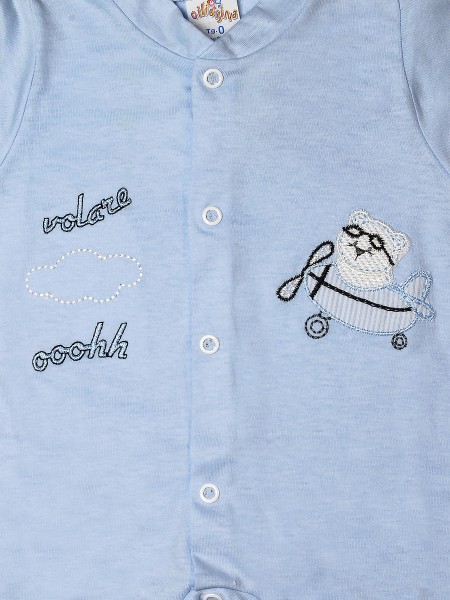 Tutina neonato 100% cotone aviatore volare ooohh  2