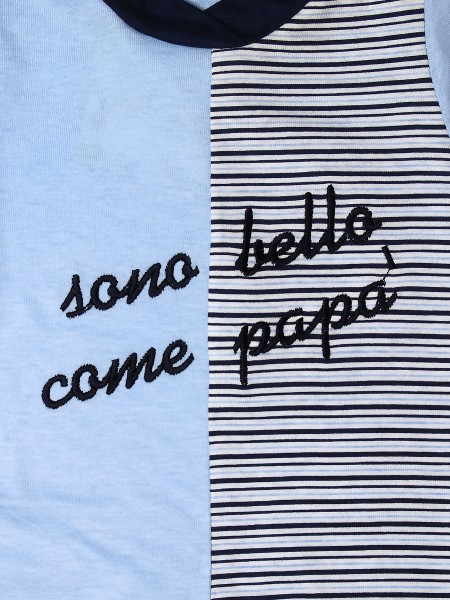 Tutina neonato 100% cotone sono bello come papà riga 2