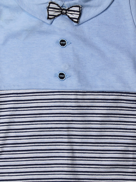 Tutina neonato 100% cotone, papillon con bottoncini  2