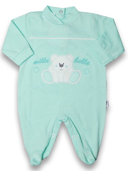 Tutina neonato mille bolle, 100% cotone Verde Taglia 0-1 mese