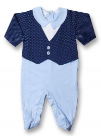 Tutina neonato cotone gilet con bottoncini