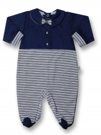 Tutina neonato 100% cotone, papillon con bottoncini