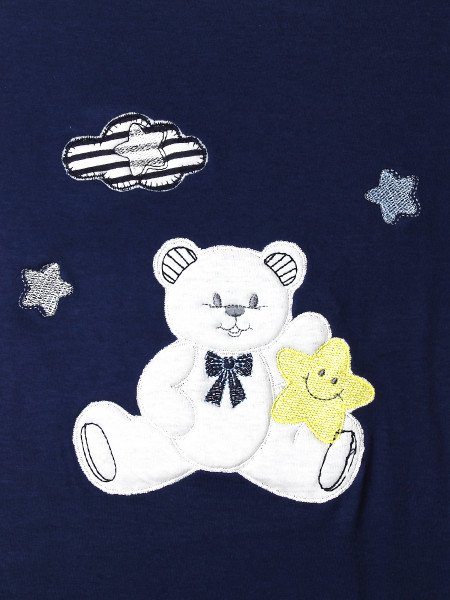 Copertina carrozzina 100% cotone orsetto stellina double face 3