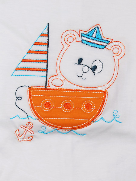 Pagliaccetto barchetta a vela 100% cotone 2