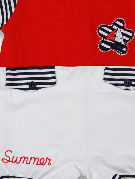 Pagliaccetto in cotone summer a righe 2