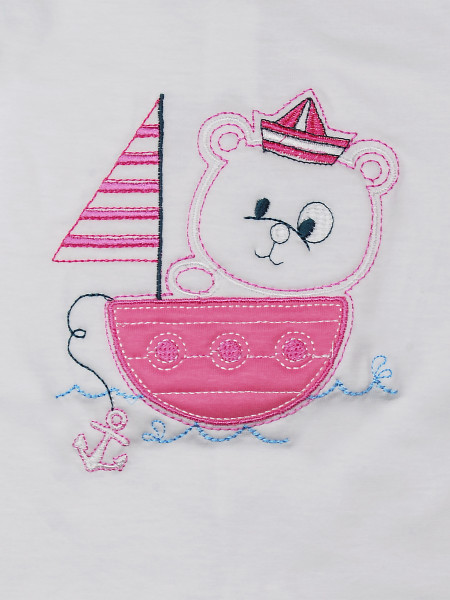 Pagliaccetto barchetta a vela 100% cotone 2