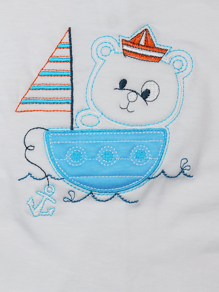 Pagliaccetto barchetta a vela 100% cotone 2