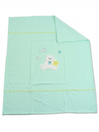 Copertina carrozzina 100% cotone orsetto stellina double face