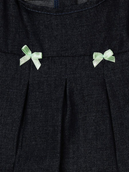 Vestina neonata cotone smanicata con fiocchetti  2