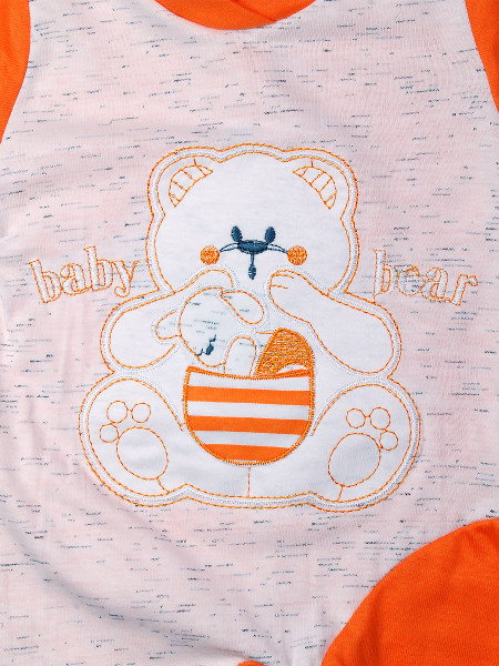 Tutina neonato in cotone baby bear with mom  2