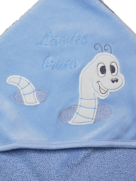 Accappatoio neonato triangolo spugna l'amico bruco 2