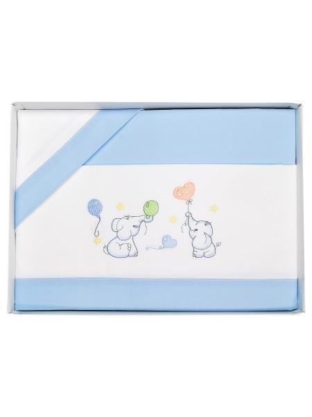 Lenzuolino culla next2me con elefantini, in cotone 3