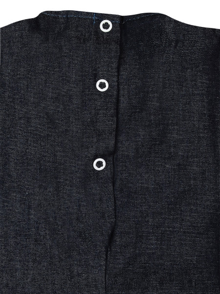 Vestina neonata cotone smanicata con fiocchetti  3