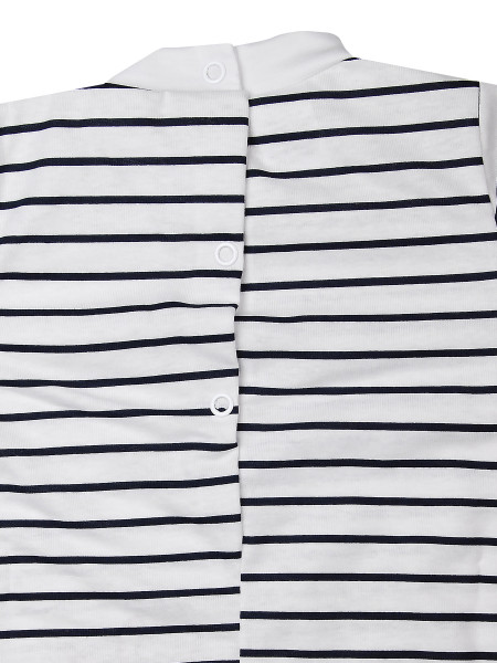 Pagliaccetto neonato ancora e righe 100% cotone 3